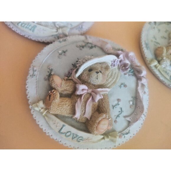 Cherished Teddies Figurines Wall Plaques by Priscilla Hillman Set of 3 1994 - Picture 10 of 16